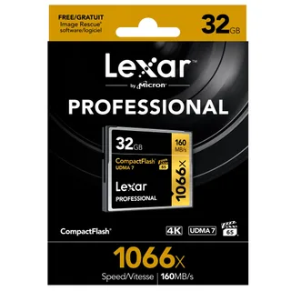 Lexar 32 GB UDMA 7 CF Kart 1066x 160 mb/s