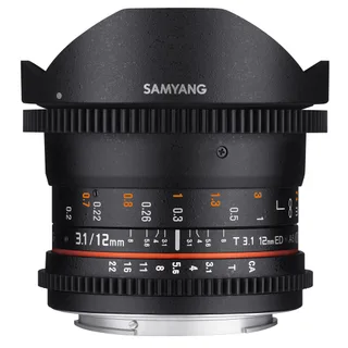 Samyang 12mm T3.1 Full Frame Fisheye Cine Lens (Sony E)