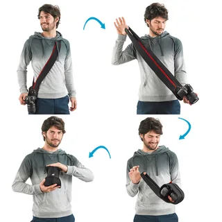 Miggo Strap &amp; Wrap DSLR için Koruyucu Kılıfa Dönüşen Askı (Zebranation)