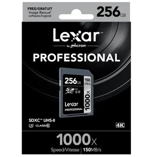 Lexar 256 GB SDXC Class 10 Kart 1000x 150 mb/s