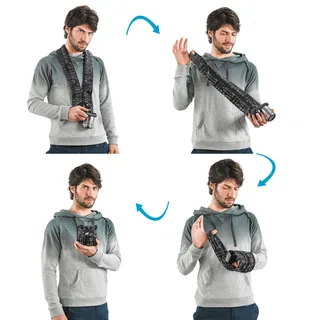 Miggo Strap &amp; Wrap Aynasız için Koruyucu Kılıfa Dönüşen Askı (Zebranation)