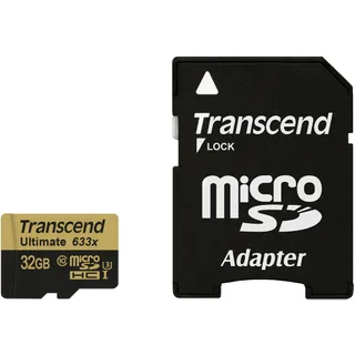 Transcend 32 GB microSDHC Class 10 UHS-I Card, 633x, 95mb/s