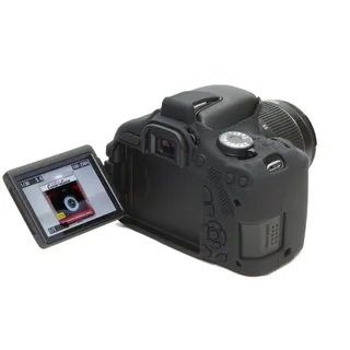 EasyCover Silikon Kılıf (Canon EOS 600D Siyah)