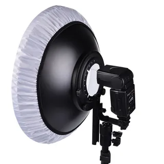 Lifei LD-955E Kafa Flaşı için Beauty Dish / Silver Reflector 56cm