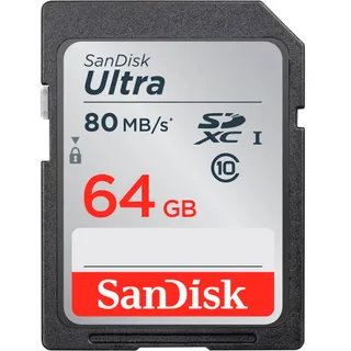 Sandisk 64 GB Ultra Class 10 SDXC Kart 533x 80 mb/s