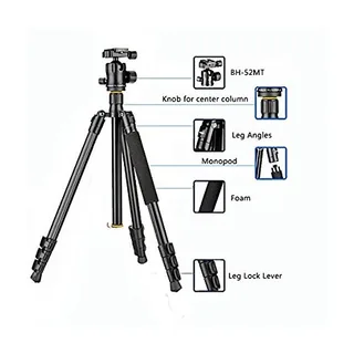 Digipod A-25P YENİ Profesyonel Tripod + BH-52MT Panoramik Kafa