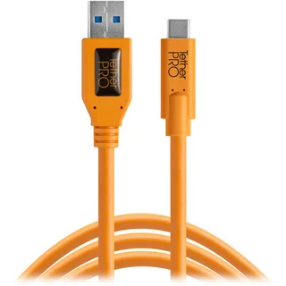 Tether Tools CUC3215-ORG USB Type-C Male to USB 3.0 Type-A Male Cable