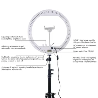 Mcoplus RL-13RGB 13inç RGB Led Işık (Masa Üstü Stand + Telefon Adaptörü Dahil)