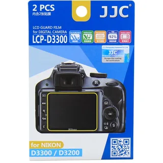 JJC LCP-D3300 LCD Ekran Koruyucu Film 2`li Paket (Nikon D3500, D3400, D3300, D3200)