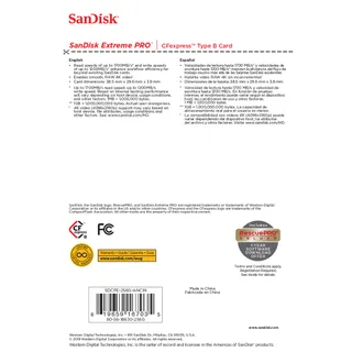 Sandisk 256GB Extreme PRO CFexpress Card Type B
