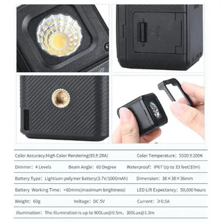 Ulanzi L1 Pro Su Geçirmez Mini Led Işık (1376)