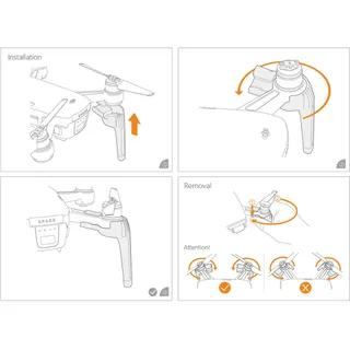 Pgytech Landing Gear Risers For Spark (P-SP-122)