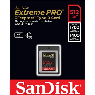Sandisk 512GB Extreme PRO CFexpress Card Type B              