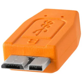 Tether Tools CUC3315-ORG TetherPro USB Type-C Male to Micro-USB 3.0 Type-B Male Cable 
