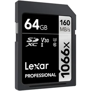 Lexar 64 GB SDXC U3 V30 UHS-I C10 Kart 1066x 160 mb/s