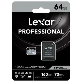 Lexar 64 GB Pro 1066x microSDXC UHS-I A2 U3 V30