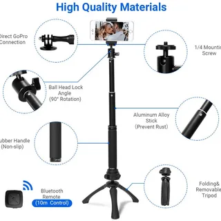 Fotopro MS-4F Bluetooth Selfie Stick with Tripod