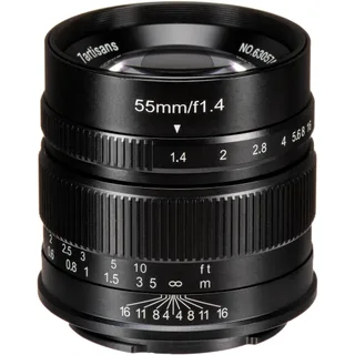 7Artisans 55mm F1.4 Fuji (FX Mount) MF APS-C Lens Siyah 