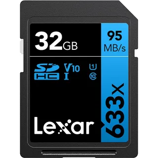 Lexar 32 GB SDHC C10 U1 V10 UHS-I Kart 633x 95 mb/s