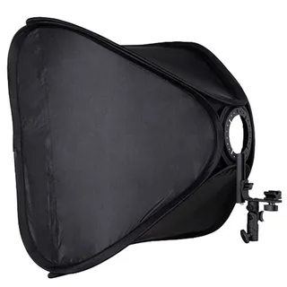 Fotga Kafa Flaşı için 40x40 Katlanabilir Softbox + Flaş Tutucu