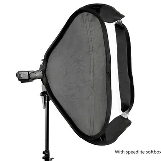 Godox Kafa Flaşı için 60x60 Katlanabilir Softbox + Flaş Tutucu