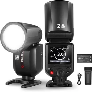 Neewer Z2PRO-C Yuvarlak Başlıklı Bataryalı Tepe Flaşı (Canon)