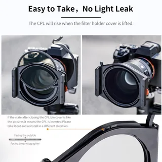 K&amp;F Concept X PRO Square Filter Holder System (95mm CPL + Square ND8/64/1000 + 4 Adapter Rings)