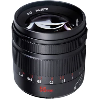 7Artisans 55mm F1.4 Mark II Sony (E Mount) MF APS-C Lens Siyah 