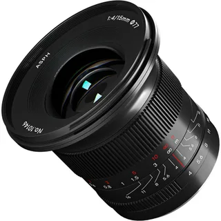7Artisans 15mm F4 Canon (EOS-R Mount) MF Full Frame Lens Siyah