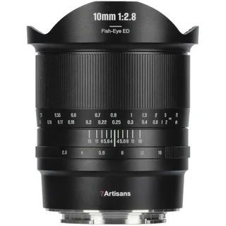 7Artisans 10mm F2.8 Mark II Panasonic/Leica/Sigma (L mount) MF Ultra Wide Angle Fisheye Full Frame Lens Siyah