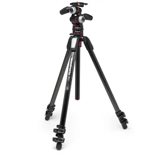 Manfrotto MK055CXPRO33WQR 055 Carbon 3-Section Tripod with 3-Way Head + MOVE