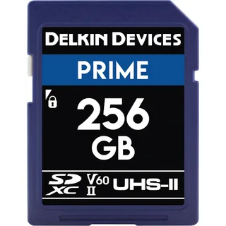 Delkin Devices 256GB Prime UHS-II V60 SDXC Memory Card 300 mb/s