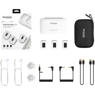 Saramonic Blink500 PRO B2W Kablosuz Yaka Mikrofonu Sistemi (Beyaz)