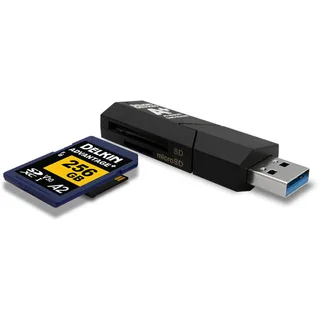 Delkin Devices USB 3.1 SD &amp; microSD A2 Memory Card Reader