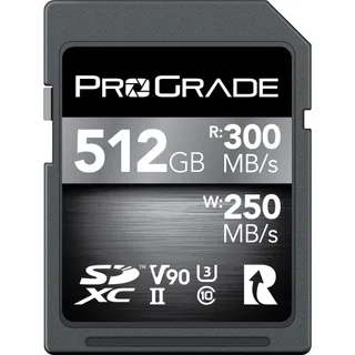 Prograde 512GB SDXC UHS-II V90 Memory Card (300MB/S)