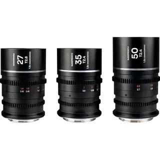 Laowa Nanomorph S35 Prime 3-Lens Bundle (Canon RF, Silver Flare)