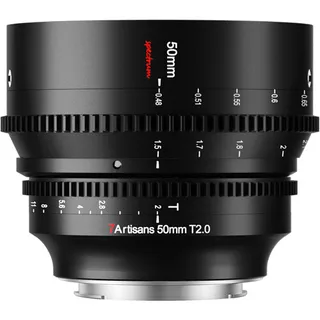 7Artisans 50mm T2.0 Sony (E Mount) Full Frame Cine Lens Siyah