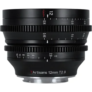 7Artisans 12mm T2.9 Sony (E Mount) APS-C MF Cine Lens Siyah