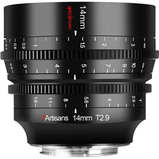 7Artisans 14mm T2.9 Sony (E Mount) Full Frame Cine Lens Siyah
