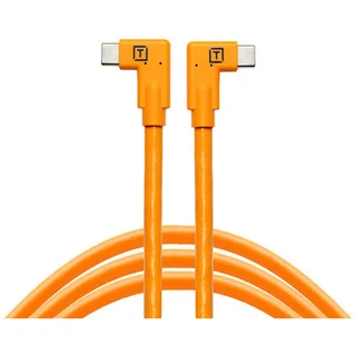 Tether Tools CUC15RT2RT-ORG TetherPro USB-C to USB-C Dual Right Angle Cable 