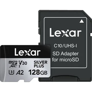 Lexar 128 GB Professional SILVER PLUS UHS-I microSDXC Memory Card