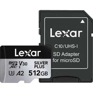 Lexar 512GB Professional SILVER PLUS UHS-I microSDXC Memory Card
