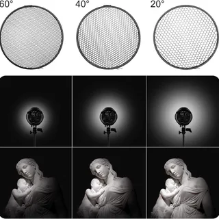 NEEWER 7 İnç Reflektör ve 20°/40°/60° Petek Izgara Seti