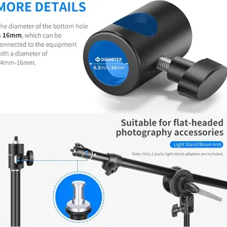 NEEWER ST12 Hızlı Adaptör Dönüştürücü - Işık Standı Uç Adaptörü (2'li Paket)