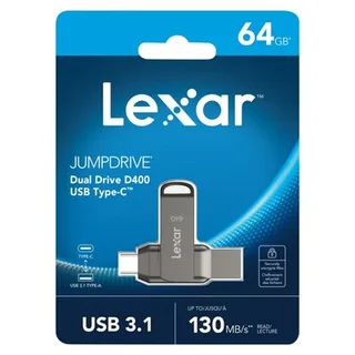Lexar 64 GB JumpDrive Dual Drive D400 USB 3.1 Type-C